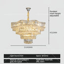GobekUsa Crystal Livingroom Chandelier: Modern Luxury for Dining Room, Bedroom, and Hall