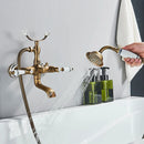 GobekUsa Antique Brass Telephone Shape Wall Mounted Bathtub Faucet
