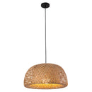 Handwoven Bamboo Wicker Pendant Light in Beige