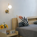 GobekUsa Glass Ball LED Wall Light: Modern Indoor Bedroom Lamp for Home Decor