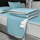GobekUsa Cool Feeling Ice Silk Summer Quilt Set Queen - Comforter, Fitted Sheet, Pillowcase