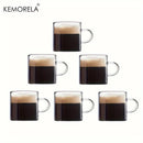 GobekUsa 6PCS Glass Espresso Cups - 120ML 4OZ