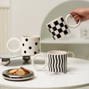 GobekUsa Korean Style Fatty Mug Splash Ink Plastic Cup Couple Coffee Tea Drinkware