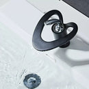 GobekUsa Golden/White & Black Waterfall Basin Faucet - Brass Sink Mixer Tap - Hot & Cold