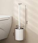 GobekUsa Black Aluminum Toilet Brush Holder Set with Scrub Brush
