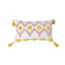 GobekUsa Geometric Tufted Tassel Cushion Cover Cotton Canvas Fall Pillow Cover