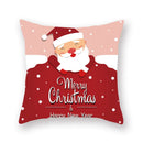 GobekUsa Christmas Santa Elk Pillowcase 45x45cm for Sofa Chair Decor