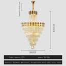GobekUsa Crystal Chandelier: Stylish High Spiral Staircase Pendant Lighting