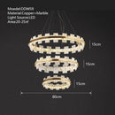 GobekUsa LED Marble Chandelier: Modern Lighting for Living Room, Bedroom, or Restaurant.