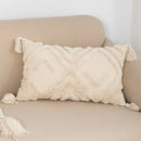 GobekUsa Beige Boho Style Cushion Cover 45x45/30x50cm - Handmade Square Pillow Case