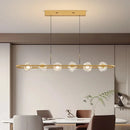 GobekUsa Glass LED Chandelier Pendant Light for Home Bedroom Foyer Lighting