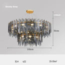 GobekUsa Gold LED Glass Chandelier for Dinning Living Room Bedroom_main keyword: Pendant Lamps