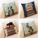 GobekUsa Creative Cat Linen Pillow Case 45x45cm - Sofa Cushion Cover