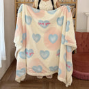 GobekUsa Korean Cartoon Plush Blanket, Soft Nap Sofa Cover for Home Dormitory