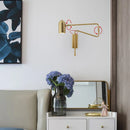 GobekUsa Adjustable Long-Arm Wall Lamp with Switch, E27 Flex Reading Bedside Light