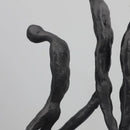 GobekUsa Iron Man Abstract Sculpture Black Metal Figurine Decor for Room Aesthetics