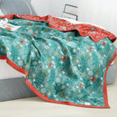 GobekUsa Japanese Cotton Gauze Boho Throw Blanket - Summer Cool Quilt for Beds and Sofas