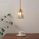 GobekUsa Glass Copper Pendant Light Modern LED Hanging Light for Home Decor