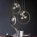 GobekUsa Bubble Glass Chandelier LED Dining Table Spherical Lighting