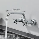 GobekUsa Black Kitchen Faucet Mixer Tap Swivel Spout Wall Mounted Hot Cold Water