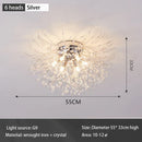 GobekUsa Dandelion Crystal Chandelier LED Ceiling Light for Romantic Living Room & Bedroom
