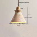GobekUsa LED Hanging Lamp: Yellow Travertine Japanese Style Pendant Light for Home Decoration