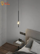 GobekUsa Crystal Bedroom Pendant Lights LED Modern Minimalist Indoor Lighting