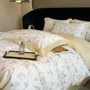 GobekUsa Eucalyptus Fiber Flowers Bedding Set: Duvet Cover, Bed Sheet, Pillowcase - 4Pcs