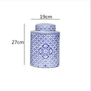 GobekUsa Chinese Retro Ceramics Golden Vase with Cover for Home Décor and Organization