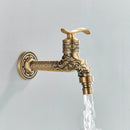 GobekUsa Antique Brass Wall Mounted Washing Machine Faucet for Bathroom, Outdoor, Garden, Bath, Toilet