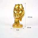 GobekUsa Abstract Face Mask Silence Gold Resin Statue Home Decor Figurine