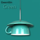 GobekUsa Ceramic Cup Pendant Light: Stylish LED Hanging Lamp for Home Decor and Kitchen