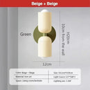 GobekUsa Cream Double Head LED Wall Lamps for Living Room Bedroom Indoor Decoration