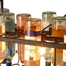 GobekUsa Industrial Metal Wine Bottle Chandelier for Coffee Shop Bar LED Decor