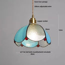 GobekUsa Butterfly Glass Flower LED Pendant Lamp – Tiffany Style Adjustable Hanging Lamp