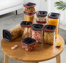 GobekUsa Kitchen Storage Container Jars with Lid for Cereals Spices Organization