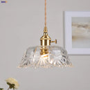 GobekUsa Brass Glass LED Pendant Light: Nordic Modern Simple Home Decor Hanging Lamp