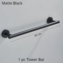 GobekUsa Bathroom Hardware Set Shelf Paper Holder Hook Towel Rack Ring Bath Accessories