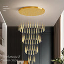 GobekUsa Crystal Luxury Ceiling Chandelier Staircase Pendant Light for Home Decor