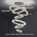 GobekUsa Crystal LED Chandelier: Modern Luxury Chrome Steel & Clear K9 Crystal Lighting