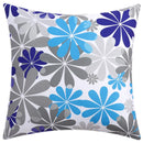 GobekUsa Blue Floral Cushion Cover 45x45cm for Modern Home Decor & Office Sofa