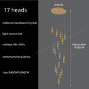 GobekUsa Crystal Pendant Chandelier for High Ceilings