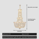 GobekUsa Crystal Luxe Chandelier for Villa Hotel Living Room - European Modern Style