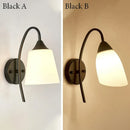 GobekUsa Gold Glass Wall Lamp Bedroom Sconce for Hotel Living Room Aisle Staircase