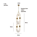 GobekUsa Crystal Gold Chain Chandelier Ceiling Lamp for Home Décor