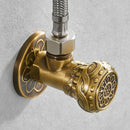 GobekUsa Antique Brass Angle Stop Valve for Faucet and Toilet