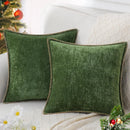 GobekUsa Blue Chenille Cushion Covers 18x18 Luxury Throw Pillow Cover for Home Decor