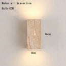 GobekUsa Cuboid Stone LED Wall Lamp 3000K Parlor Bedroom Stairs Creative Lighting