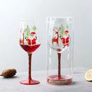 GobekUsa Christmas Glass Goblet Set: Festive Cocktail Drinkware for Decoration and Gifting