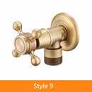 GobekUsa Antique Brass Garden Bibcocks Single Cold Tap Faucet for Outdoor Use